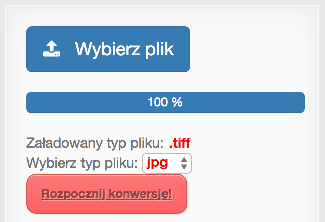 Konwertuj TIFF na JPG online